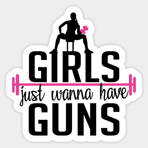 Girls just wanna have guns Sticker by nektarinchen